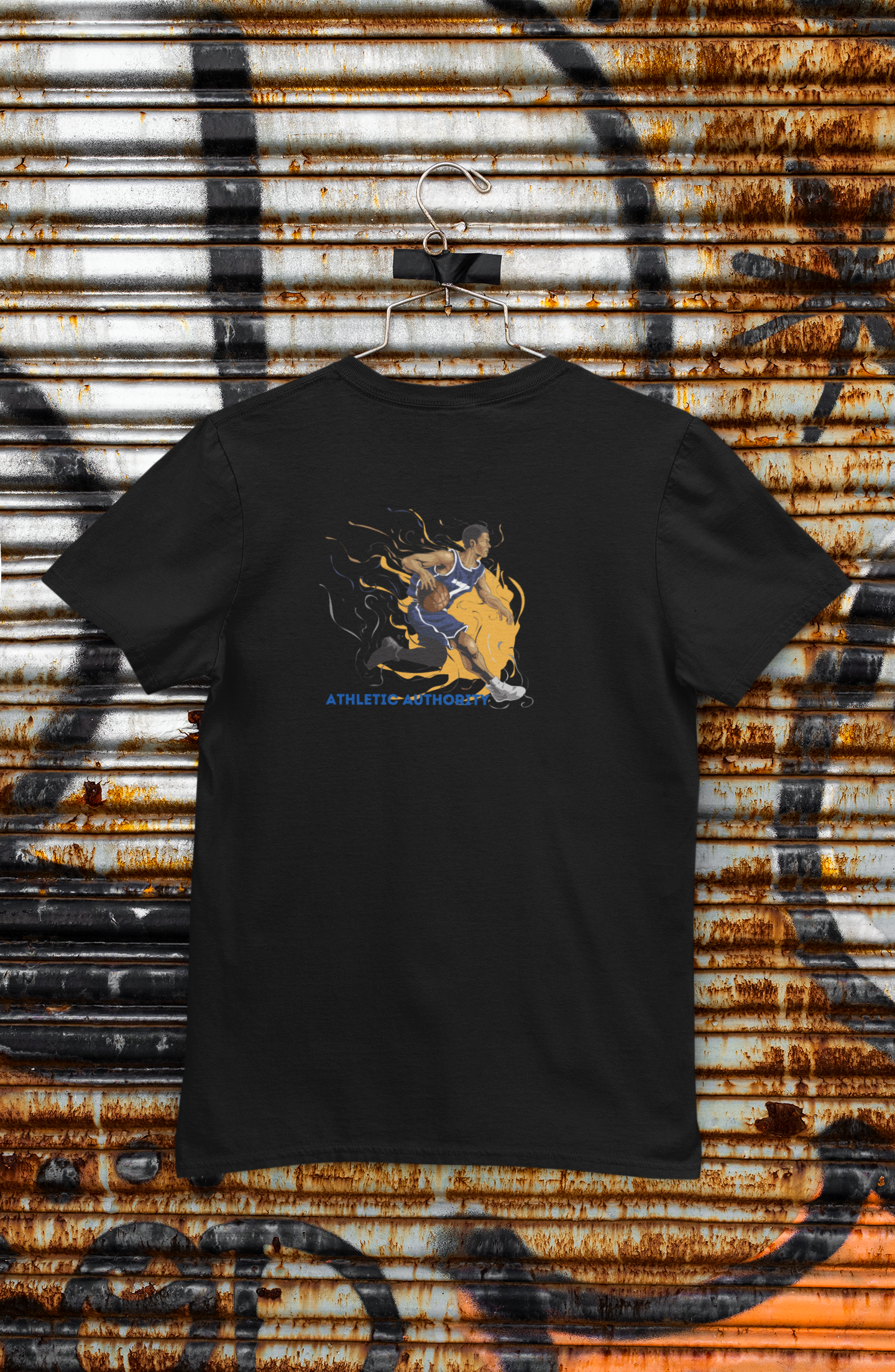 Athletic Authority "Basketball Flame" Unisex Tri-Blend Short sleeve t-shirt