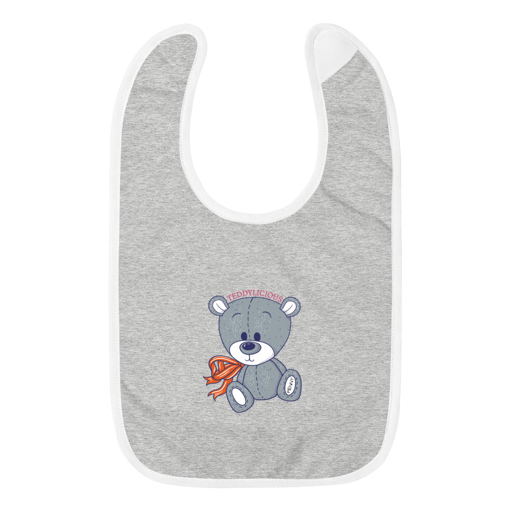 Teddylicious "Penny" Embroidered Baby Bib