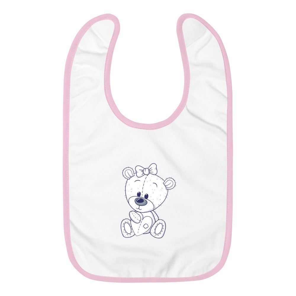 Teddylicious "Lizzi" Embroidered Baby Bib