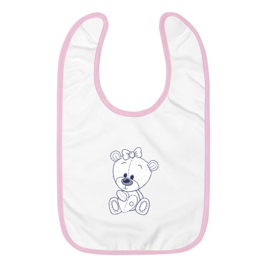 Teddylicious "Lizzi" Embroidered Baby Bib
