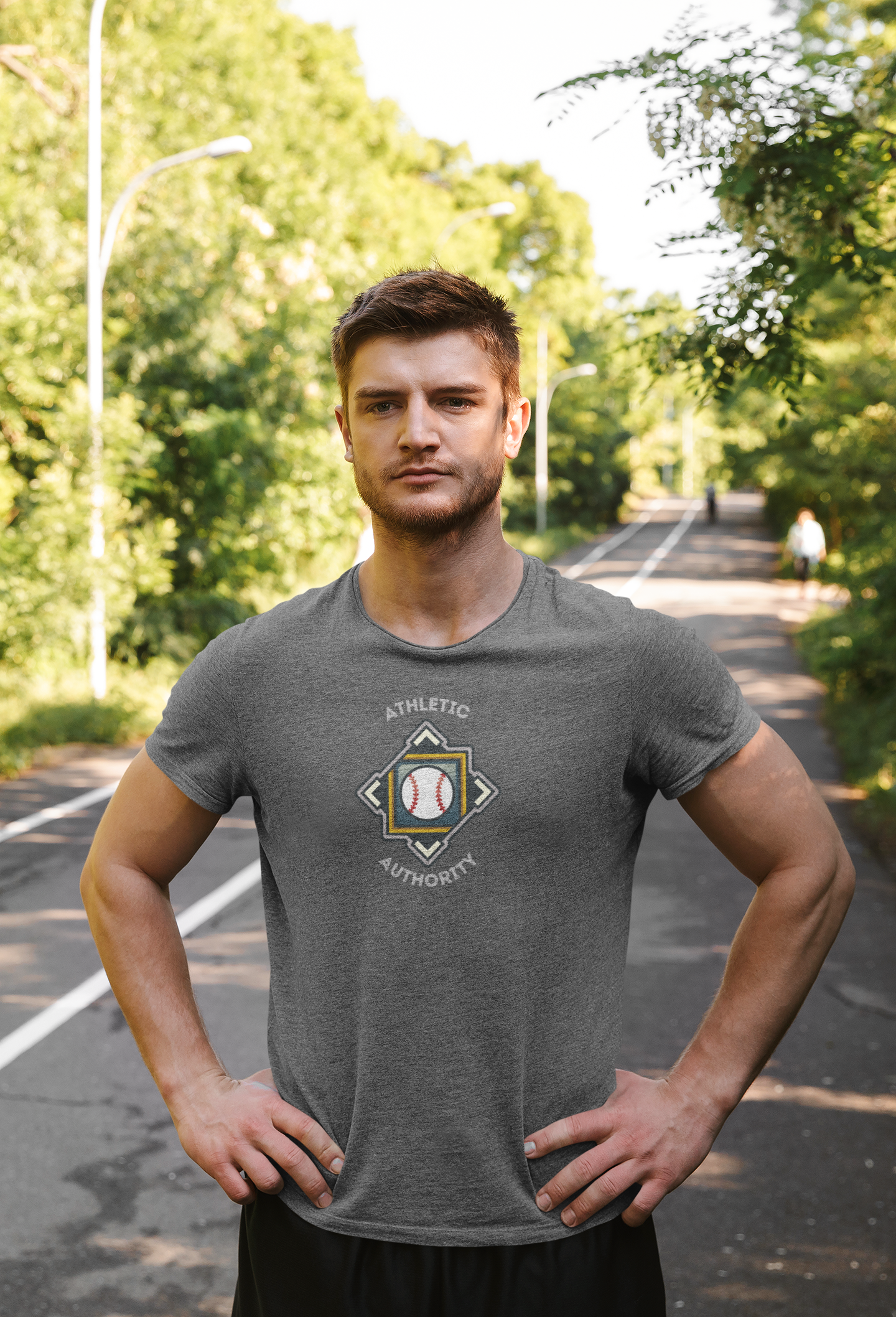 Athletic Authority "Baseball Crest" Unisex Tri-Blend Short sleeve t-shirt