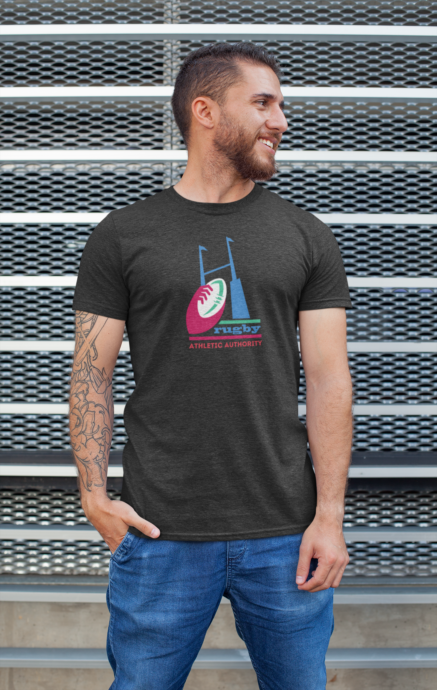 Athletic Authority "Rugby Posts" Unisex Tri-Blend Short sleeve t-shirt