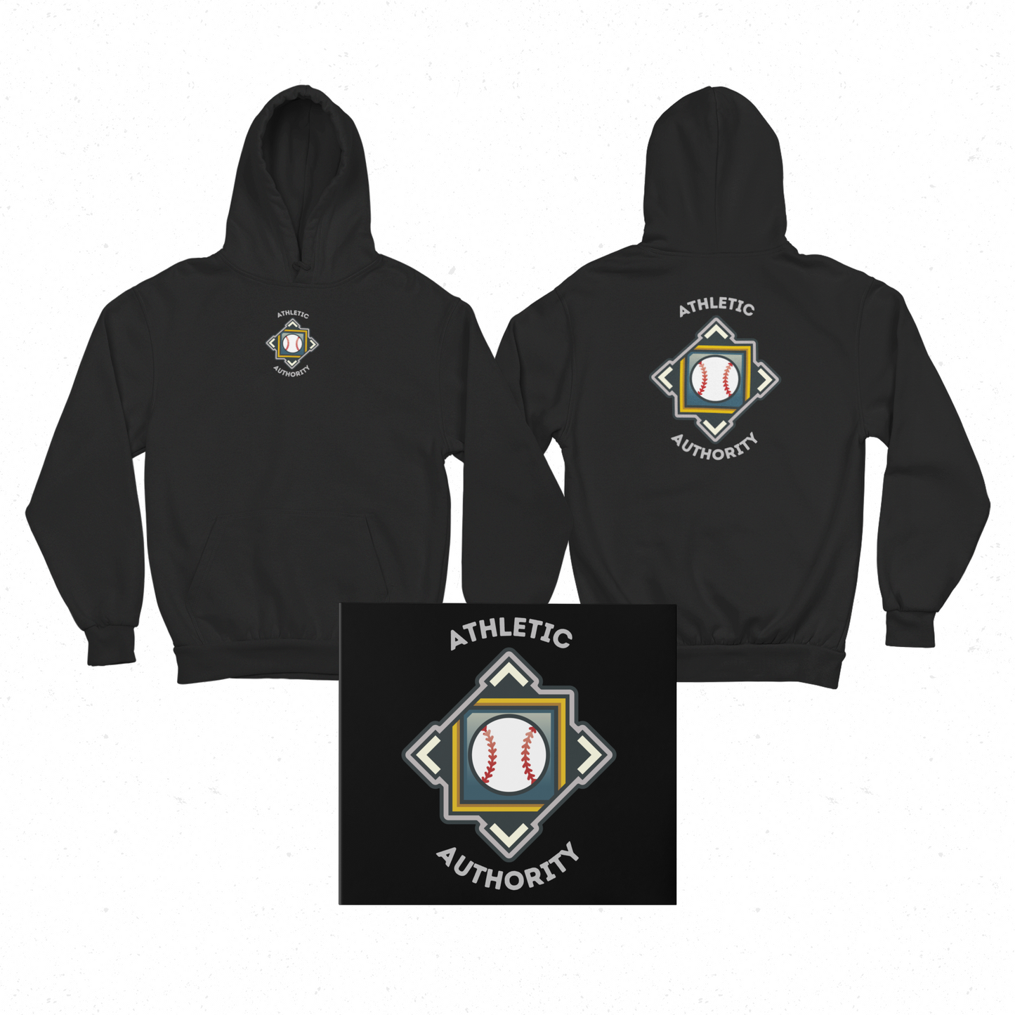 Athletic Authority  "Baseball Crest" Unisex Lightweight Hoodie