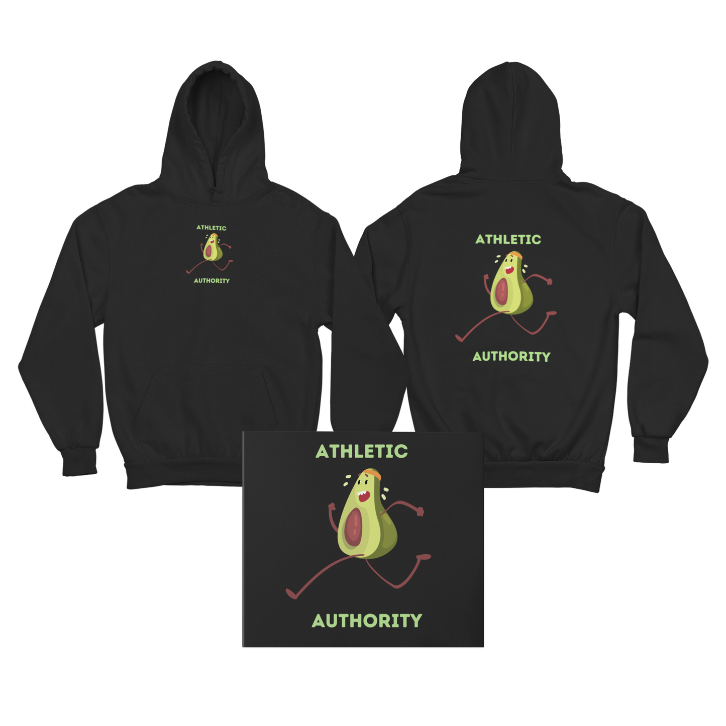 Athletic Authority " Avocado Runner" Unisex Lightweight Hoodie