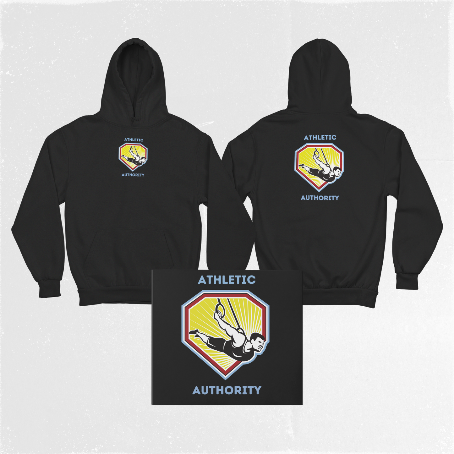 Athletic Authority  "Rings" Unisex Lightweight Hoodie