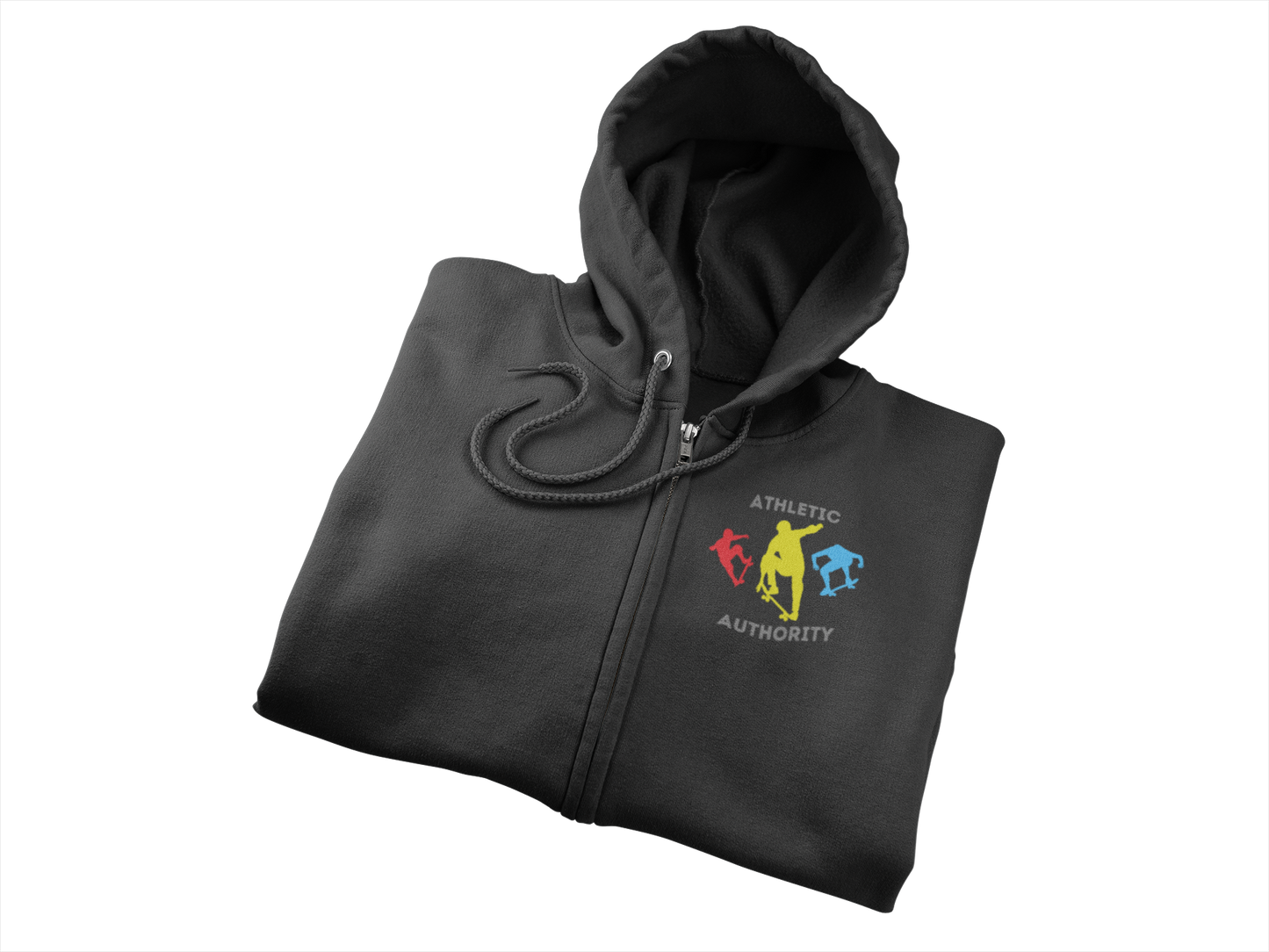 Athletic Authority "Skateboard" Unisex Lightweight ZIPPER Hoodie