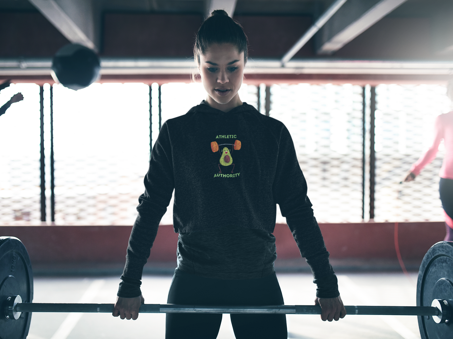 Athletic Authority " Avocado Weight Lifter" Unisex Lightweight Hoodie