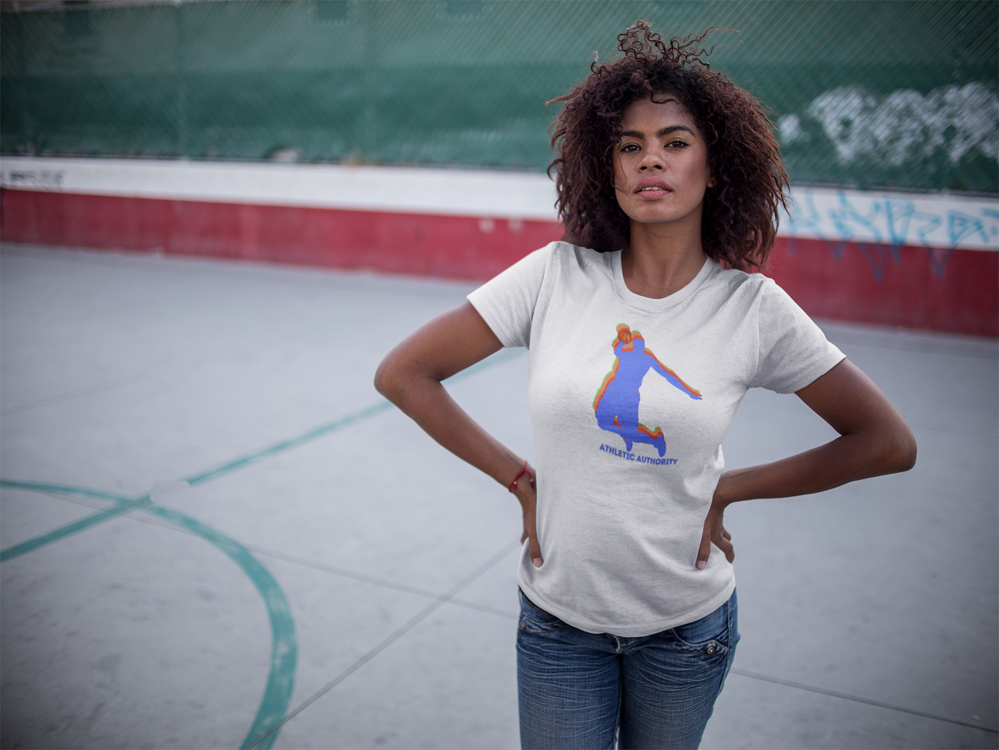 Athletic Authority "Basketball3 D" Unisex Tri-Blend Short sleeve t-shirt