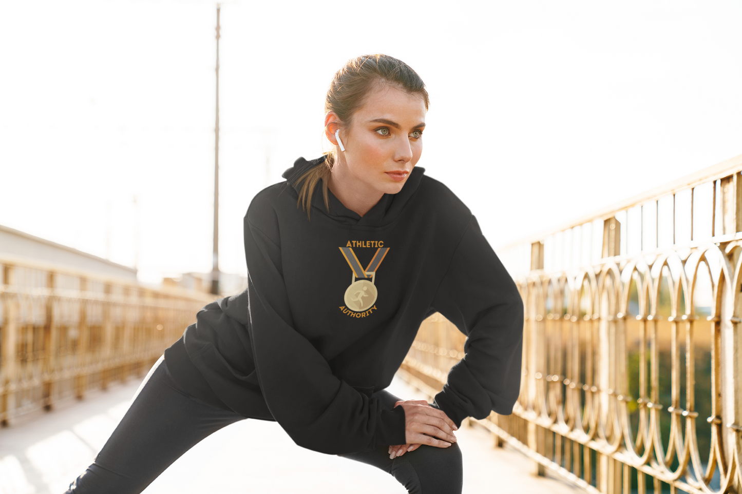 Athletic Authority "Gold Medal Ribbon" Unisex Lightweight Hoodie