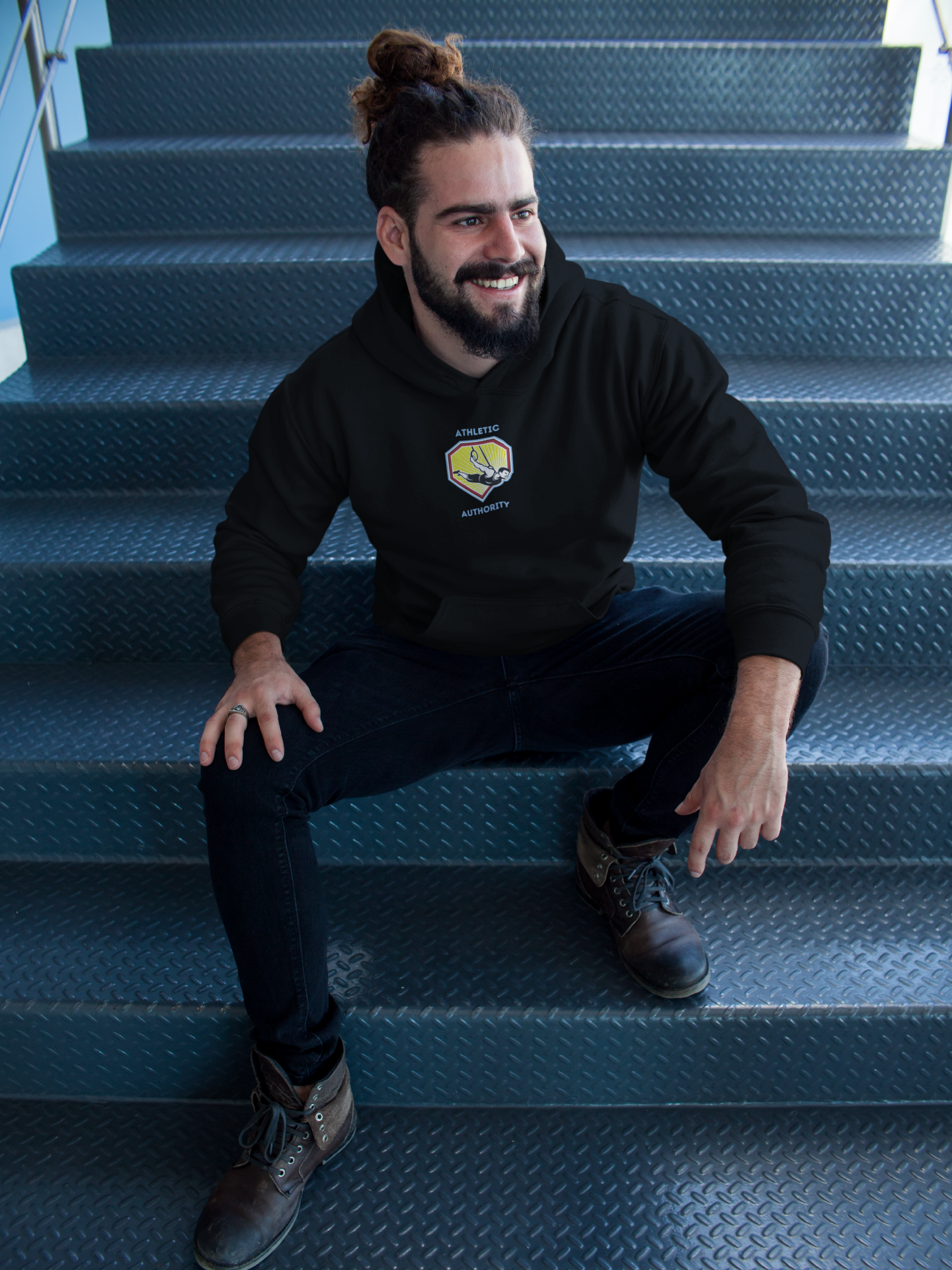 Athletic Authority  "Rings" Unisex Lightweight Hoodie