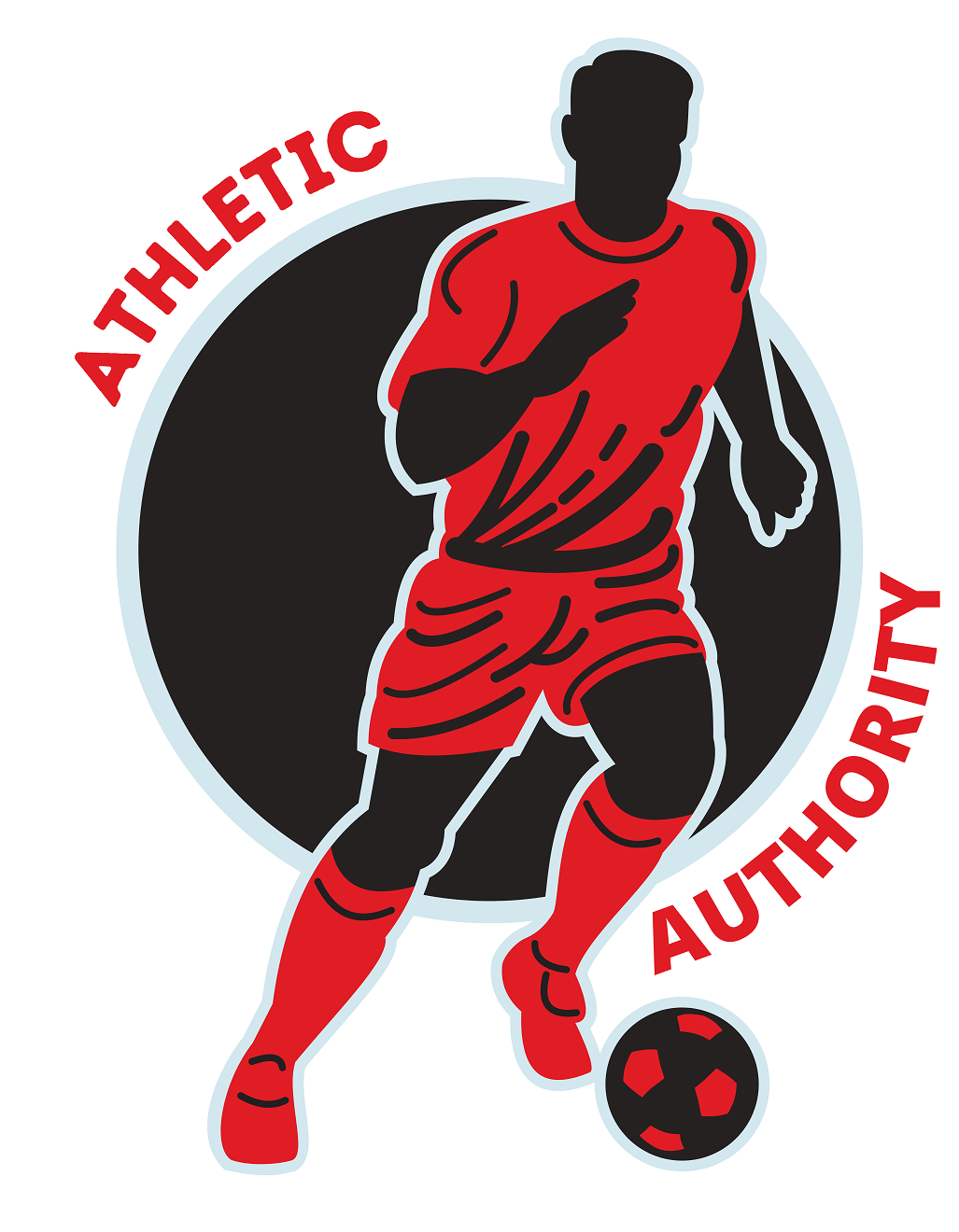 Athletic Authority "  Soccer Red Grey" Unisex Tri-Blend Short sleeve t-shirt