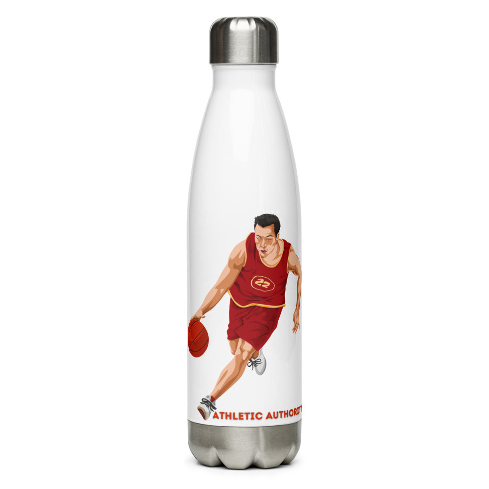 Athletic Authority "Basketball Push" Stainless Steel Water Bottle