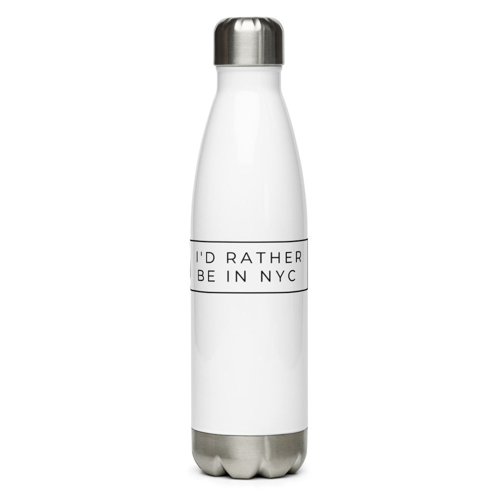 MYNY Hub "I'd Rather Be In NYC" Stainless Steel Water Bottle