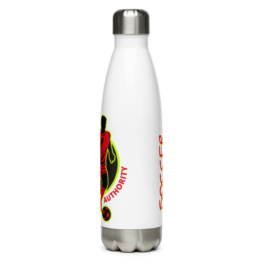 Athletic Authority "Soccer Red" Stainless Steel Water Bottle