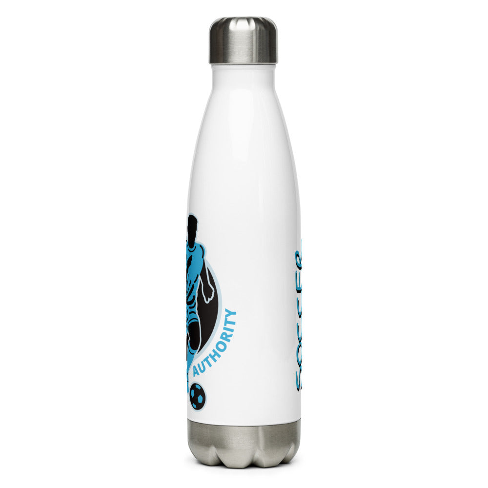 Athletic Authority "Soccer Sky Blue" Stainless Steel Water Bottle