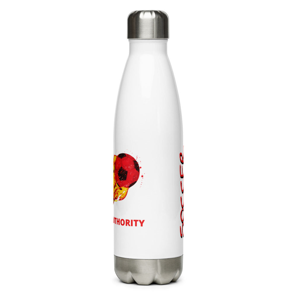 Athletic Authority "Soccer Flame" Stainless Steel Water Bottle