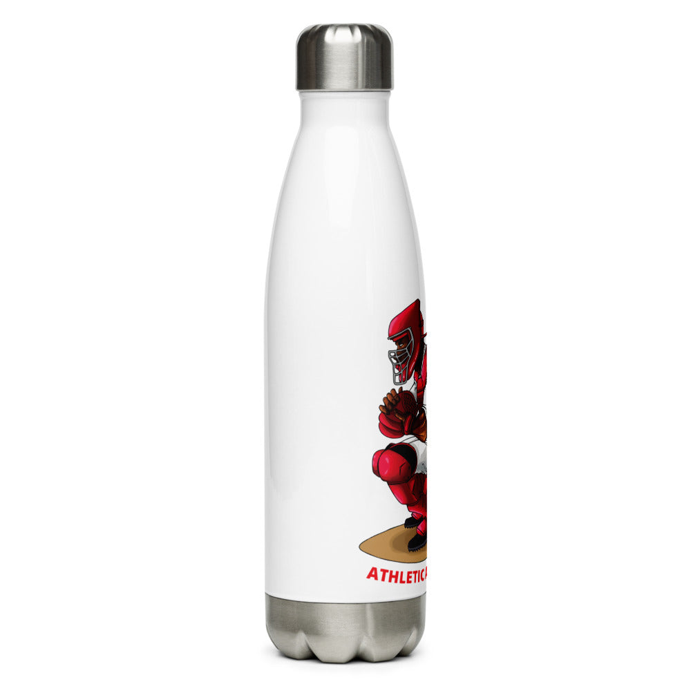 Athletic Authority  "Baseball Catcher" Stainless Steel Water Bottle