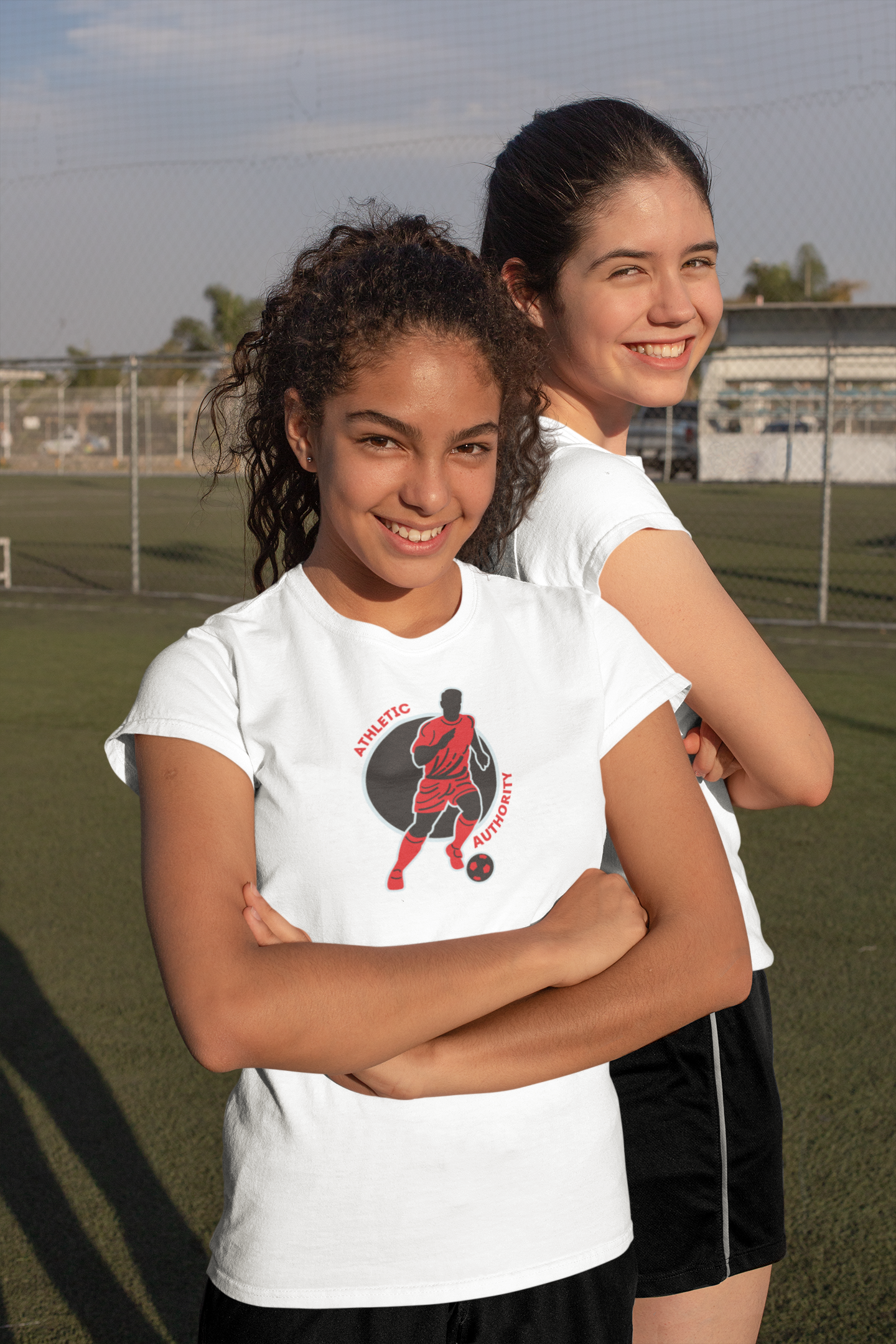 Athletic Authority "  Soccer Red Grey" Unisex Tri-Blend Short sleeve t-shirt