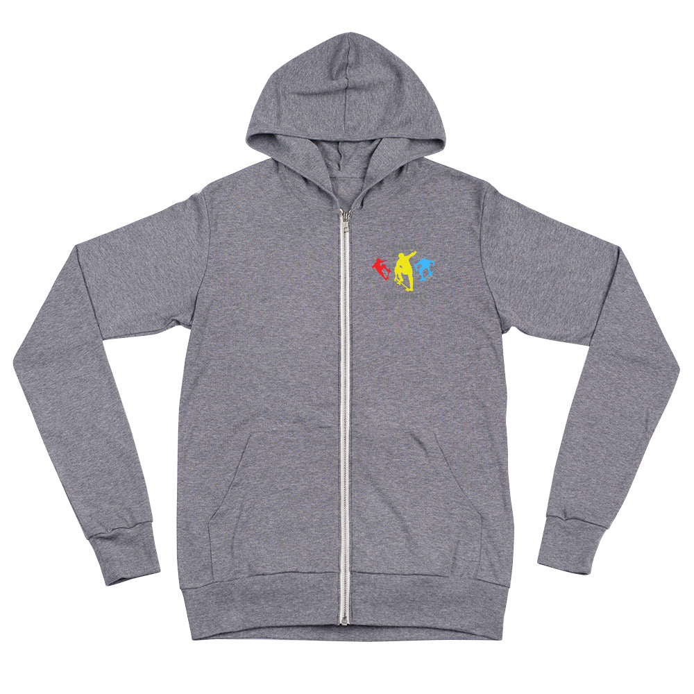 Athletic Authority "Skateboard" Unisex Lightweight ZIPPER Hoodie