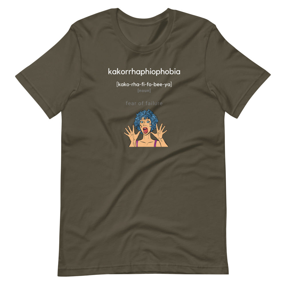 Word Nurd "Kakorrhaphiophobia" Short-Sleeve Unisex T-Shirt