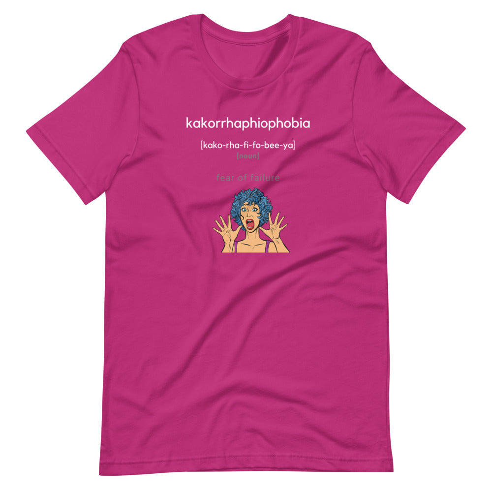Word Nurd "Kakorrhaphiophobia" Short-Sleeve Unisex T-Shirt