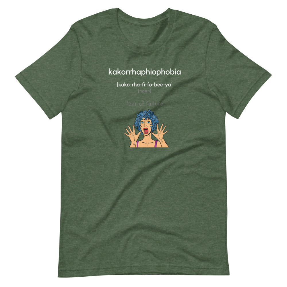 Word Nurd "Kakorrhaphiophobia" Short-Sleeve Unisex T-Shirt