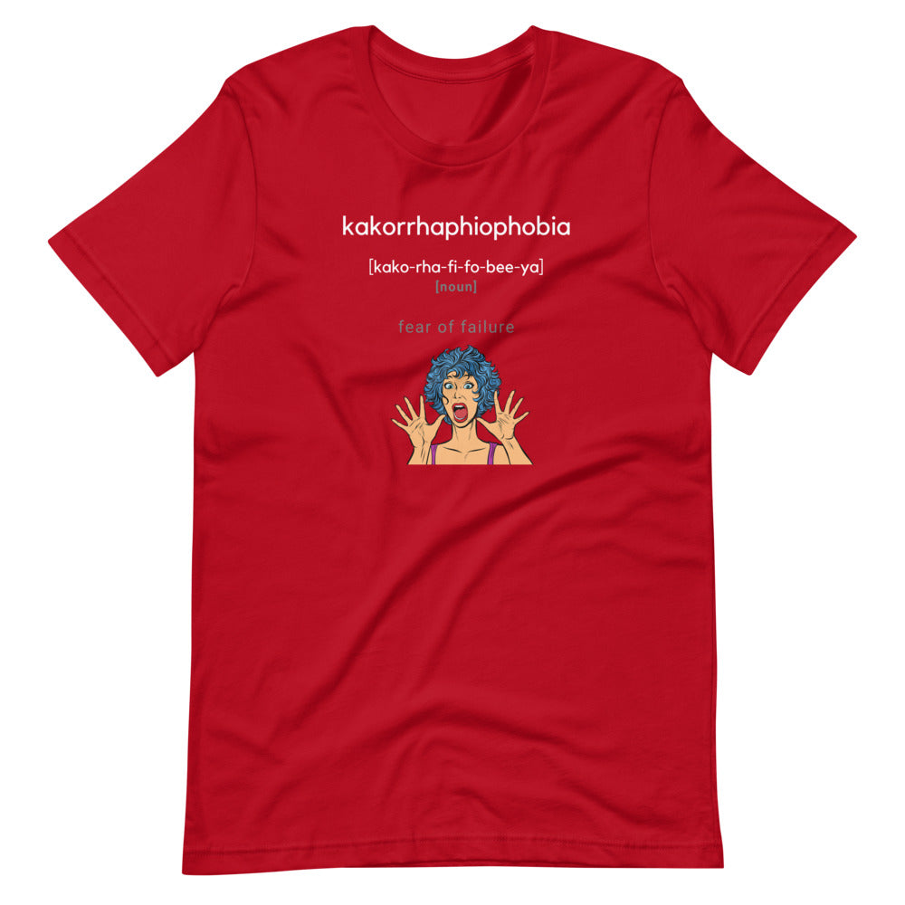 Word Nurd "Kakorrhaphiophobia" Short-Sleeve Unisex T-Shirt