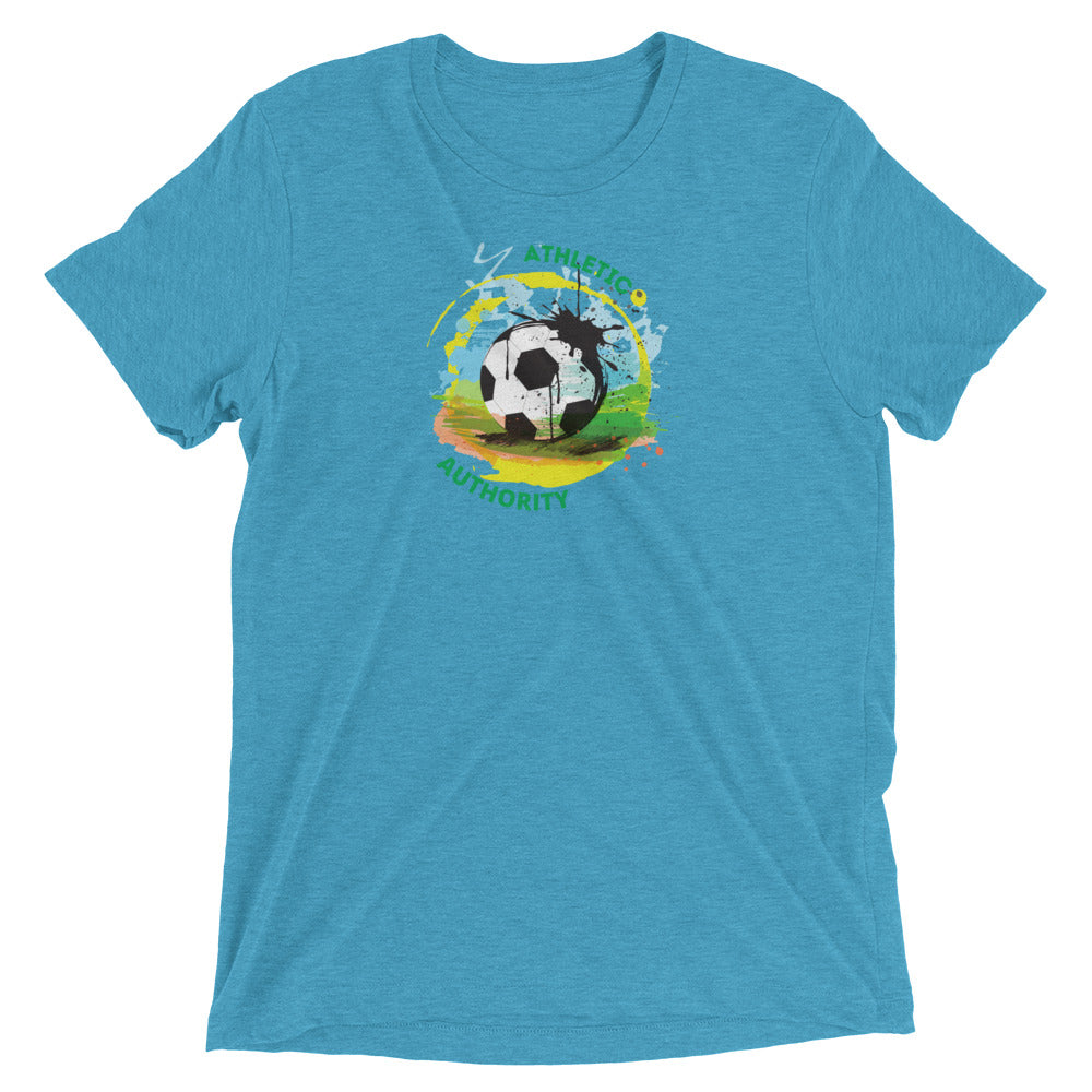 Athletic Authority"  Soccer Paint" Unisex Tri-Blend Short sleeve t-shirt