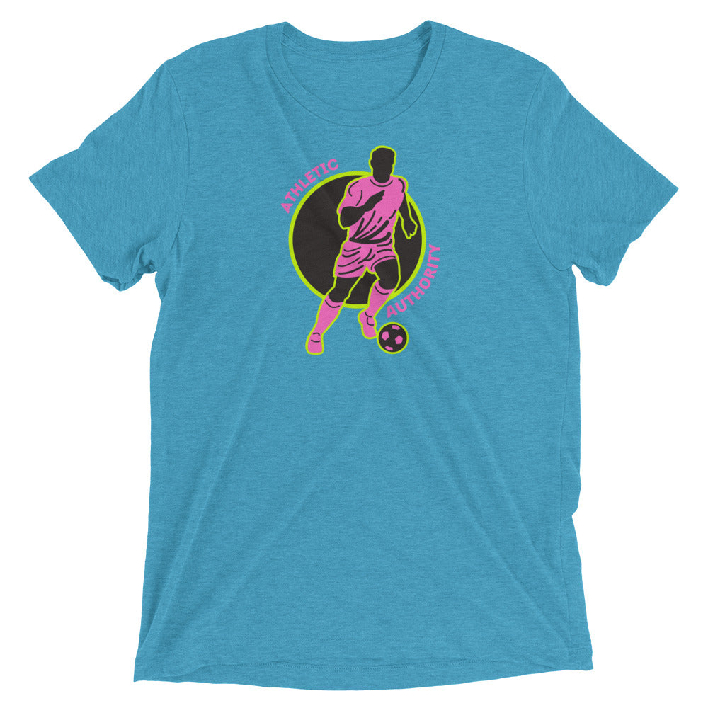 Athletic Authority " Soccer Pink" Unisex Tri-Blend Short sleeve t-shirt