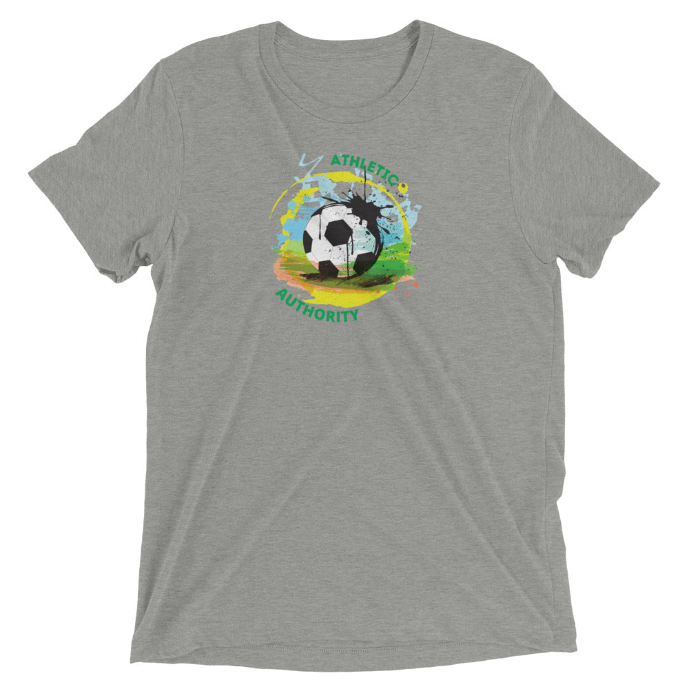 Athletic Authority"  Soccer Paint" Unisex Tri-Blend Short sleeve t-shirt