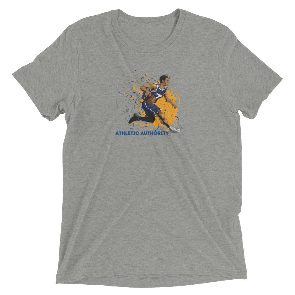 Athletic Authority "Basketball Flame" Unisex Tri-Blend Short sleeve t-shirt