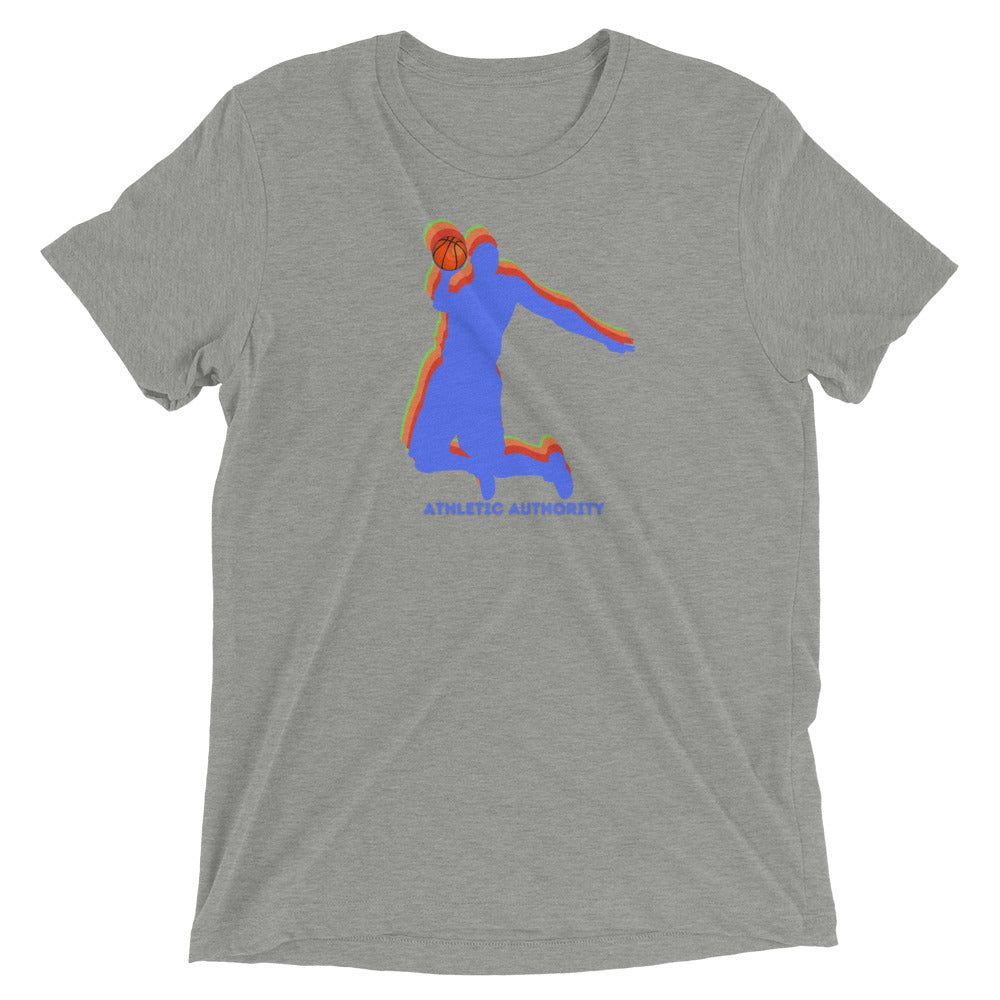 Athletic Authority "Basketball3 D" Unisex Tri-Blend Short sleeve t-shirt