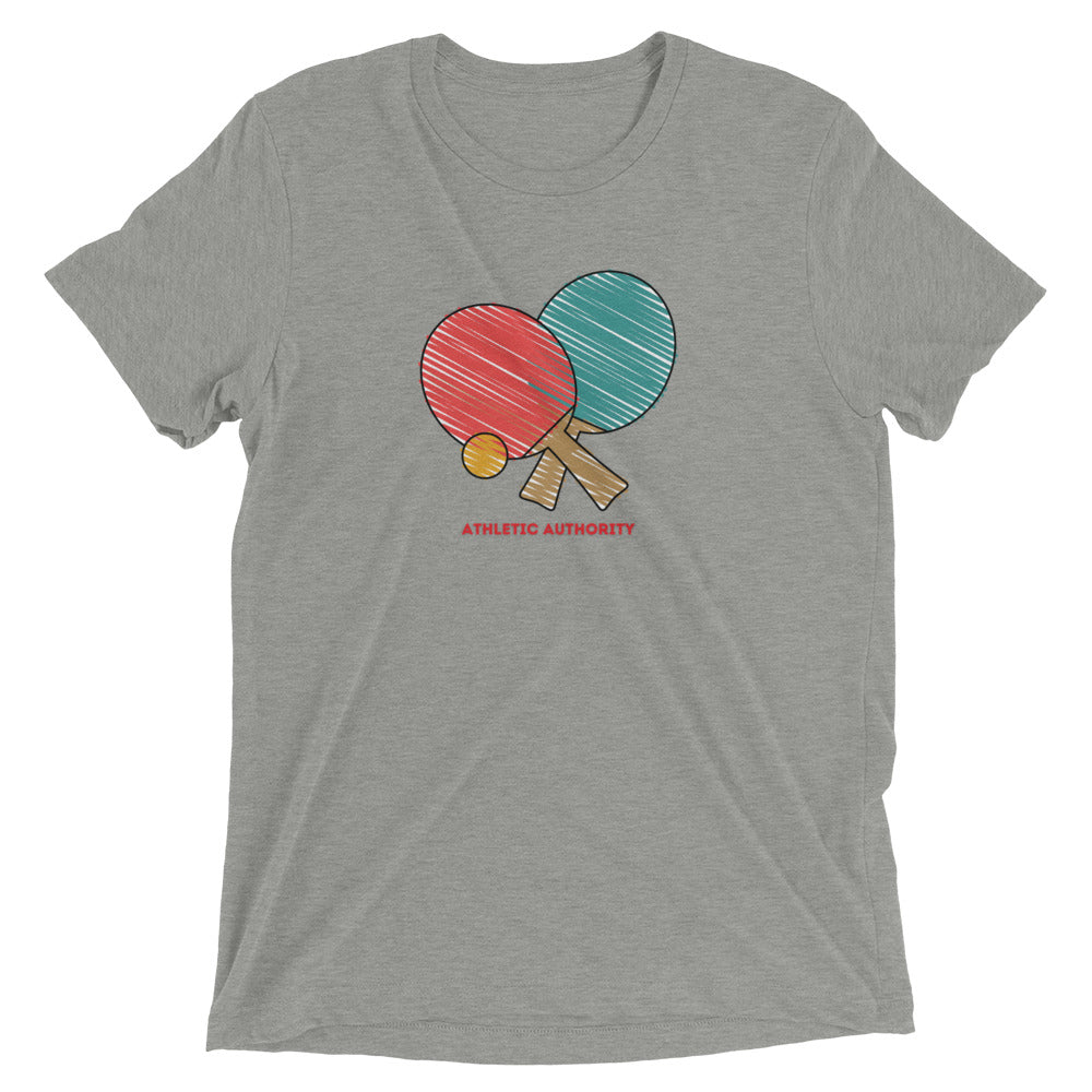 Athletic Authority "Table Tennis Scratch" Unisex Tri-Blend Short sleeve t-shirt