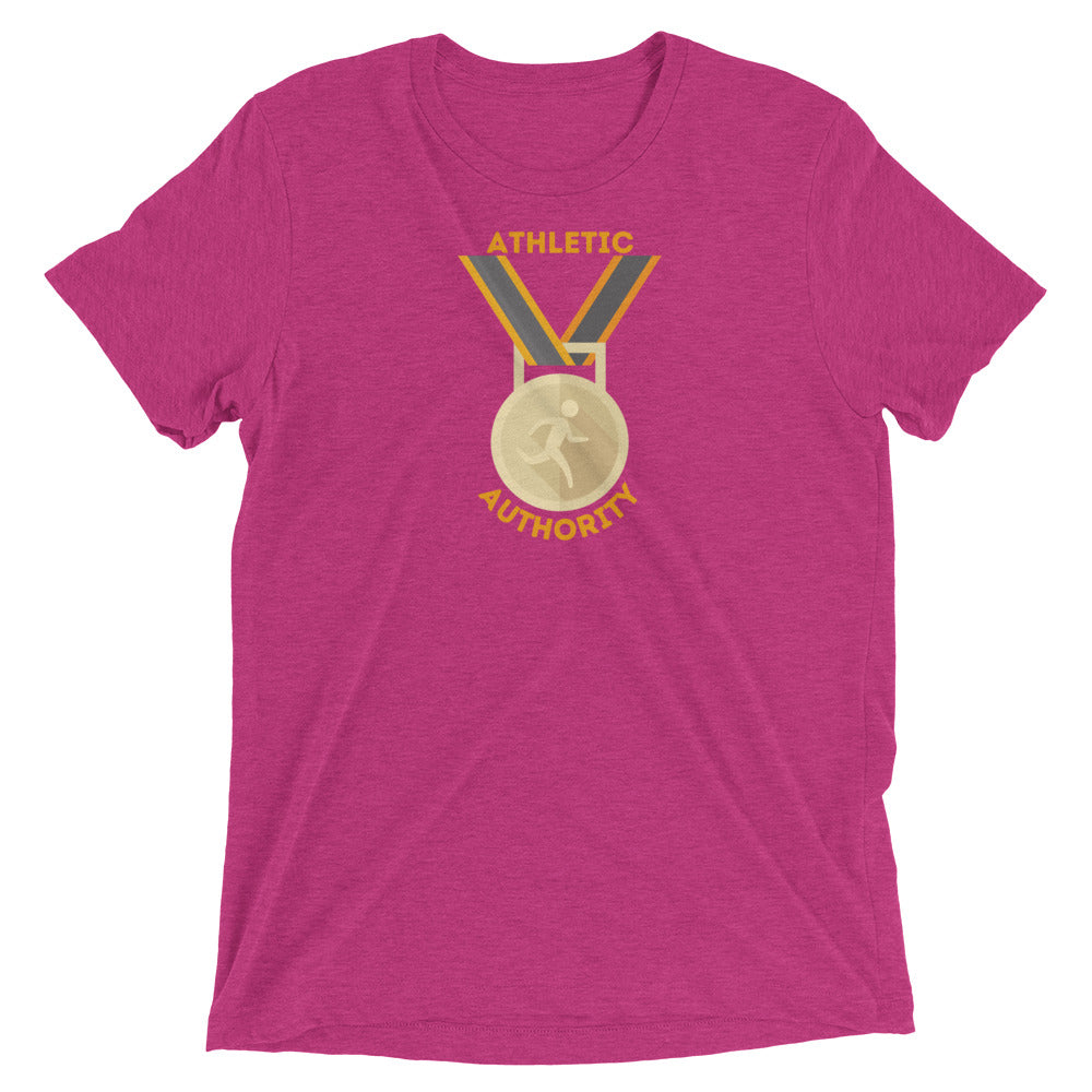 Athletic Authority  "Gold Medal Ribbon" Unisex Tri-Blend Short sleeve t-shirt