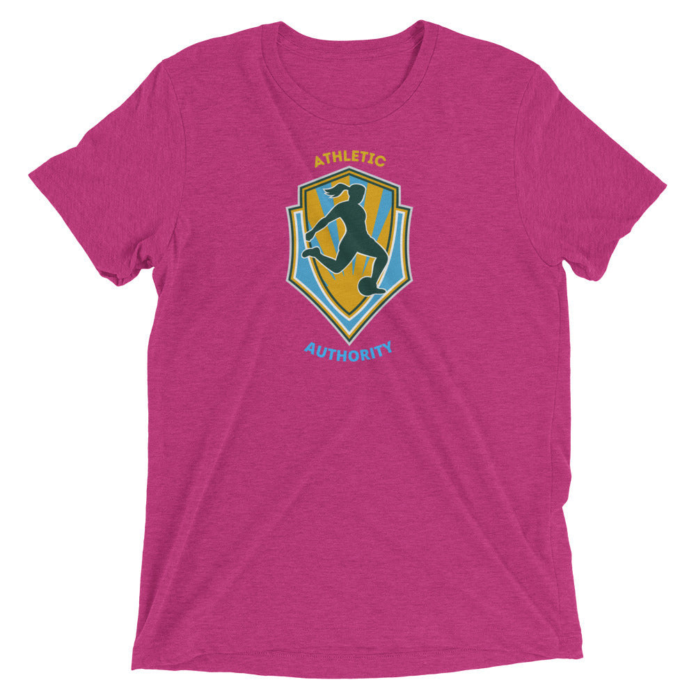 Athletic Authority "  Soccer Women" Unisex Tri-Blend Short sleeve t-shirt