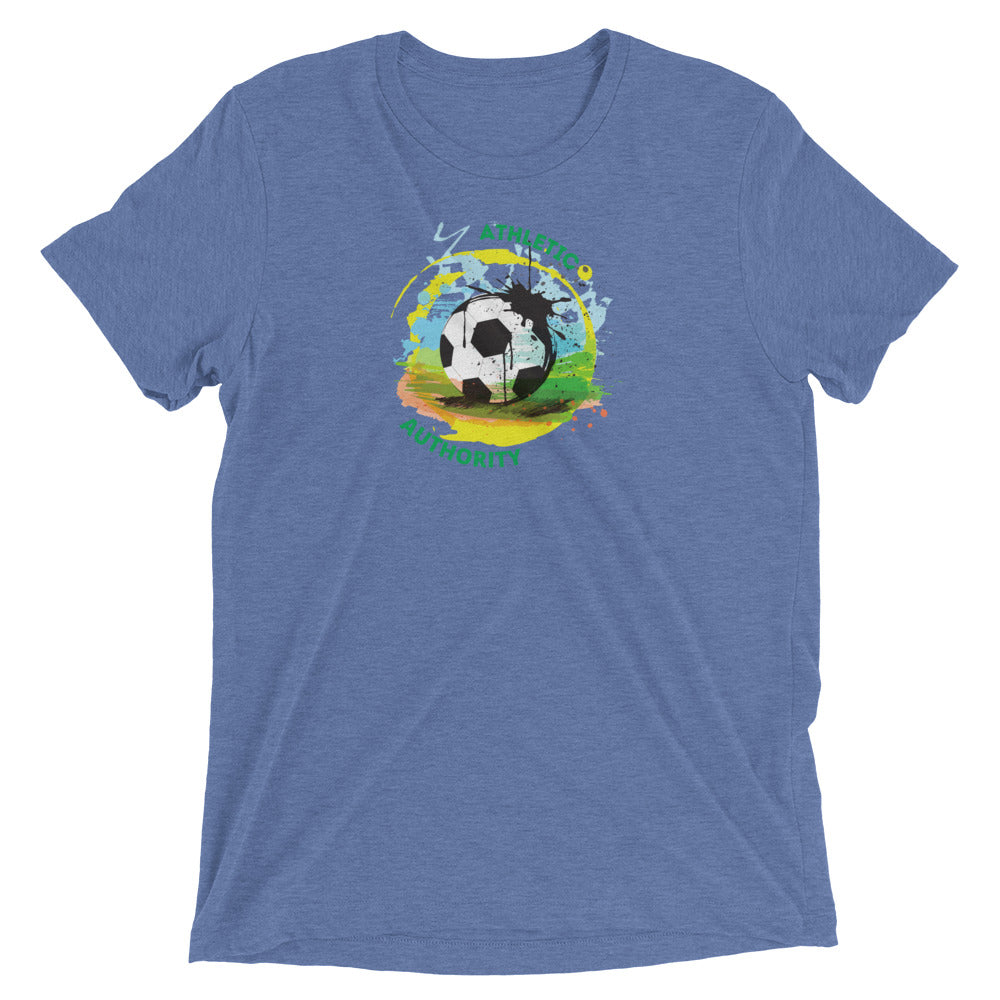Athletic Authority"  Soccer Paint" Unisex Tri-Blend Short sleeve t-shirt