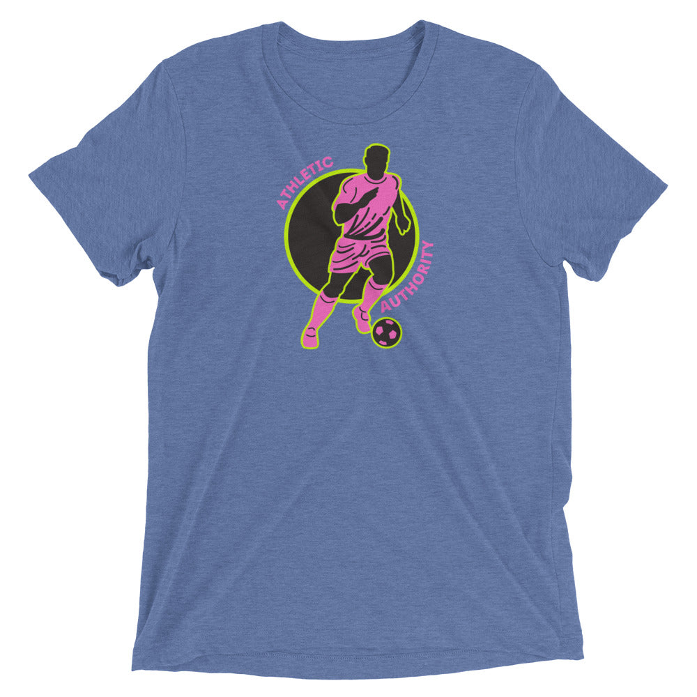 Athletic Authority " Soccer Pink" Unisex Tri-Blend Short sleeve t-shirt