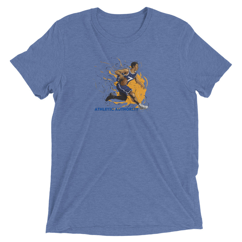 Athletic Authority "Basketball Flame" Unisex Tri-Blend Short sleeve t-shirt