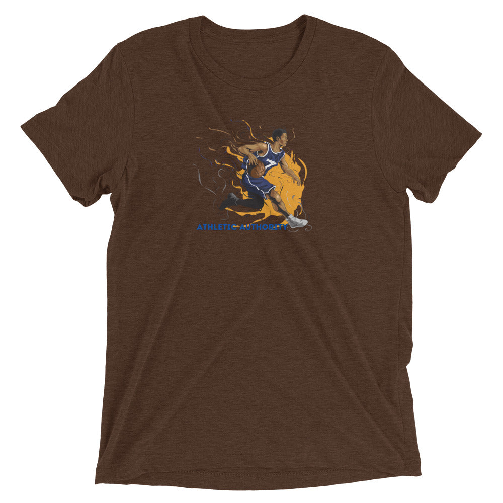Athletic Authority "Basketball Flame" Unisex Tri-Blend Short sleeve t-shirt