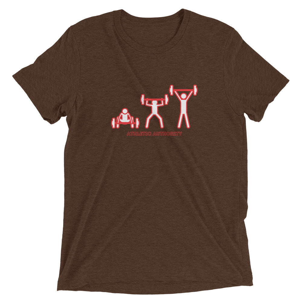 Athletic Authority "Clean & Jerk" Unisex Tri-Blend Short sleeve t-shirt