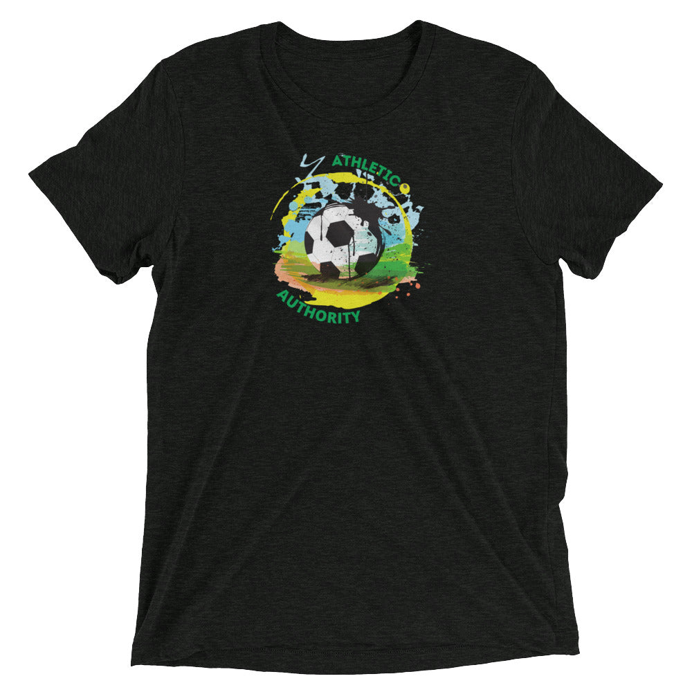 Athletic Authority"  Soccer Paint" Unisex Tri-Blend Short sleeve t-shirt