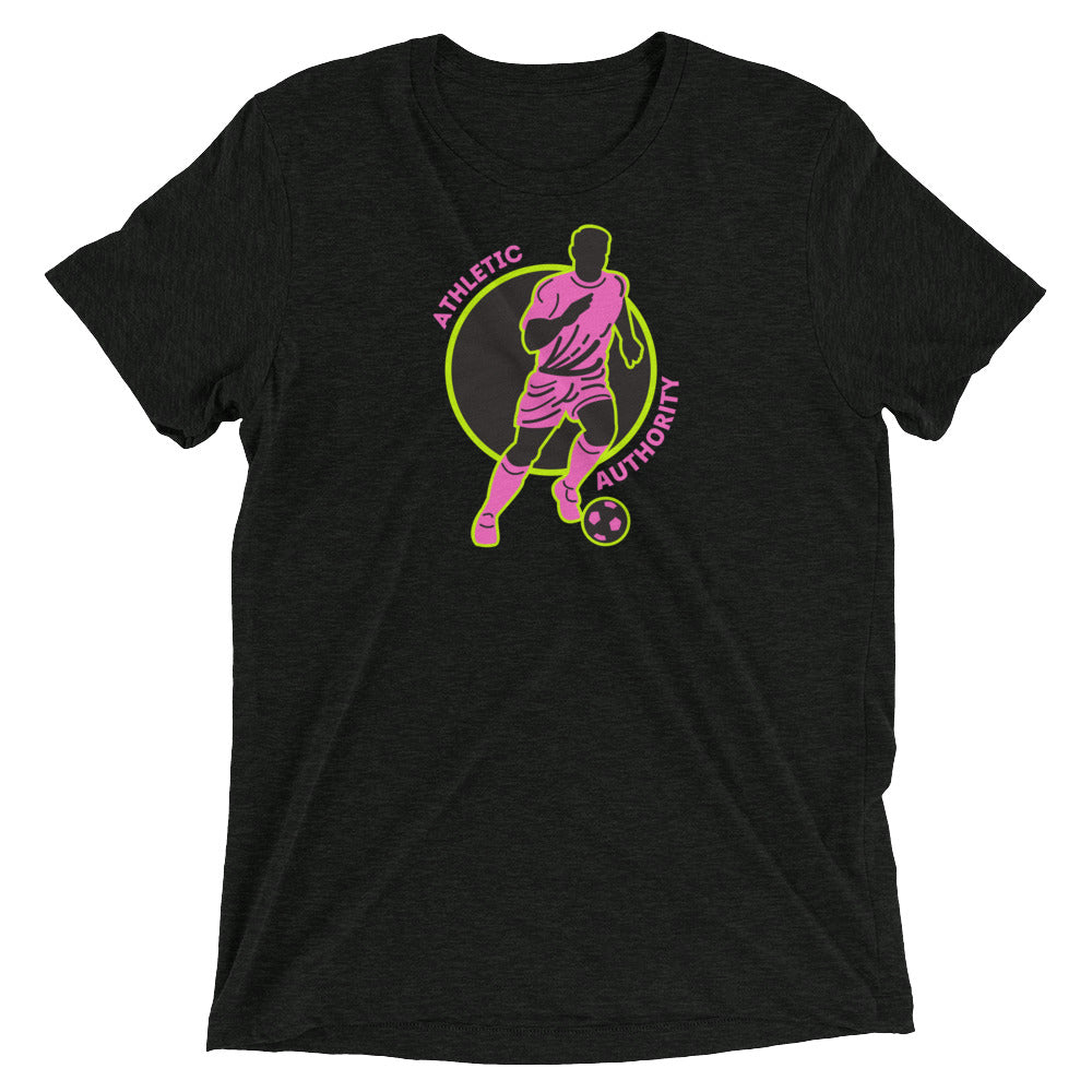 Athletic Authority " Soccer Pink" Unisex Tri-Blend Short sleeve t-shirt