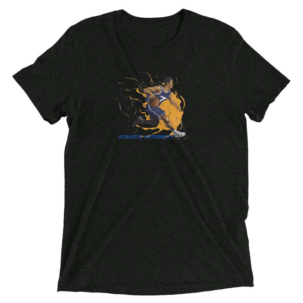 Athletic Authority "Basketball Flame" Unisex Tri-Blend Short sleeve t-shirt