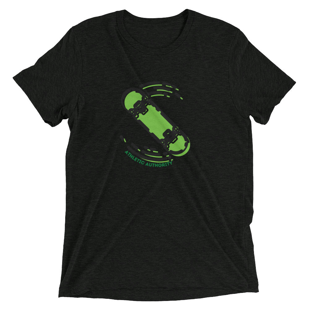 Athletic Authority "Skateboard Green" Unisex Tri-Blend Short sleeve t-shirt