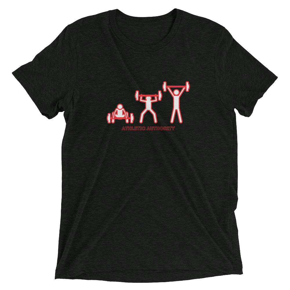 Athletic Authority "Clean & Jerk" Unisex Tri-Blend Short sleeve t-shirt