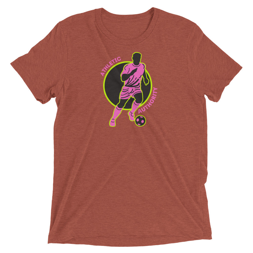 Athletic Authority " Soccer Pink" Unisex Tri-Blend Short sleeve t-shirt