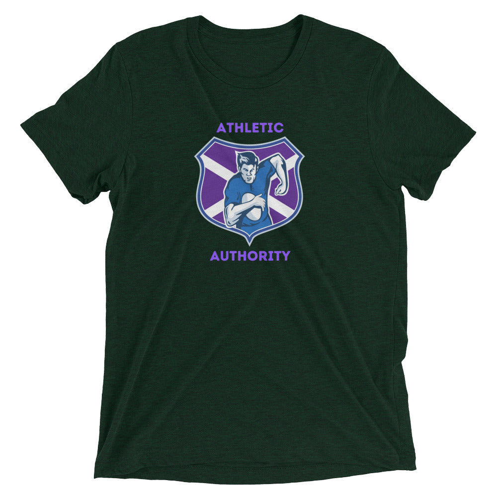 Athletic Authority  "Rugby Purple" Unisex Tri-Blend Short sleeve t-shirt