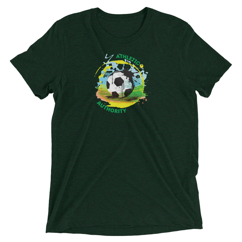 Athletic Authority"  Soccer Paint" Unisex Tri-Blend Short sleeve t-shirt