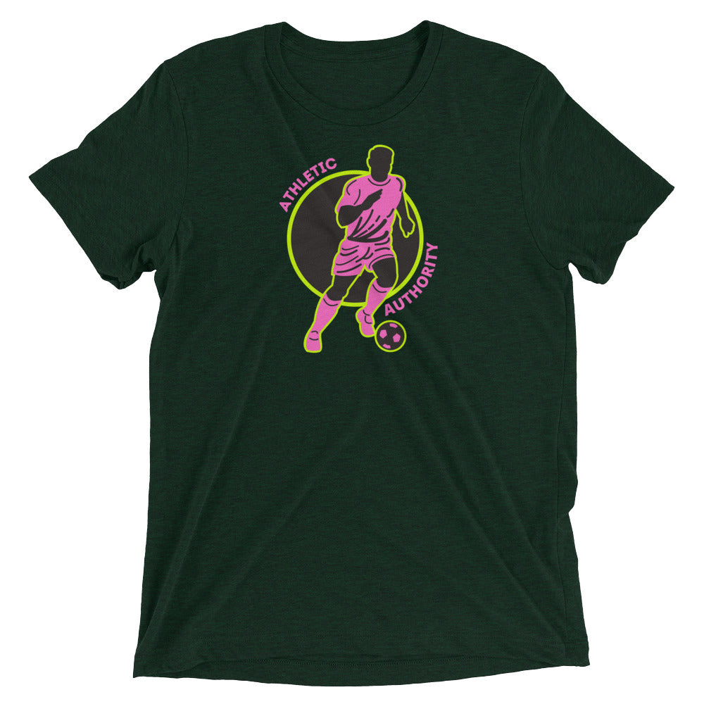 Athletic Authority " Soccer Pink" Unisex Tri-Blend Short sleeve t-shirt