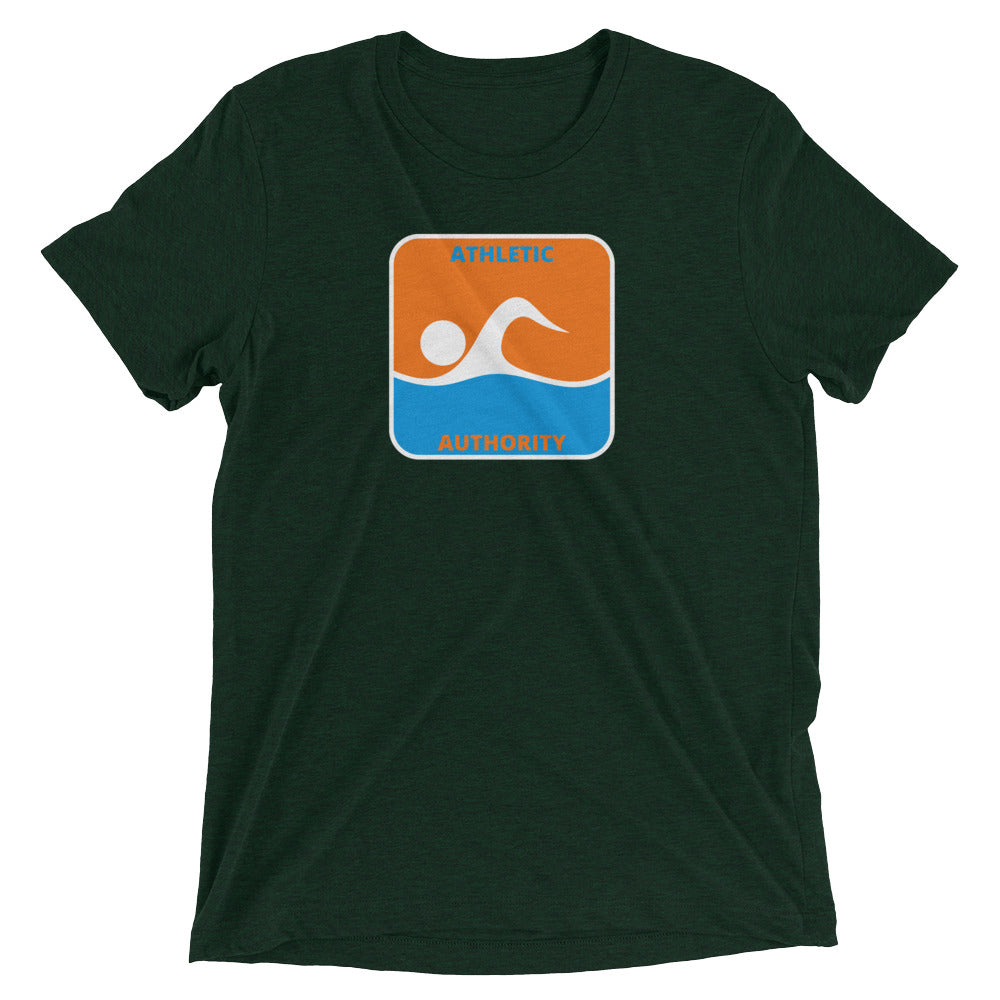Athletic Authority "Swimming Block" Unisex Tri-Blend Short sleeve t-shirt